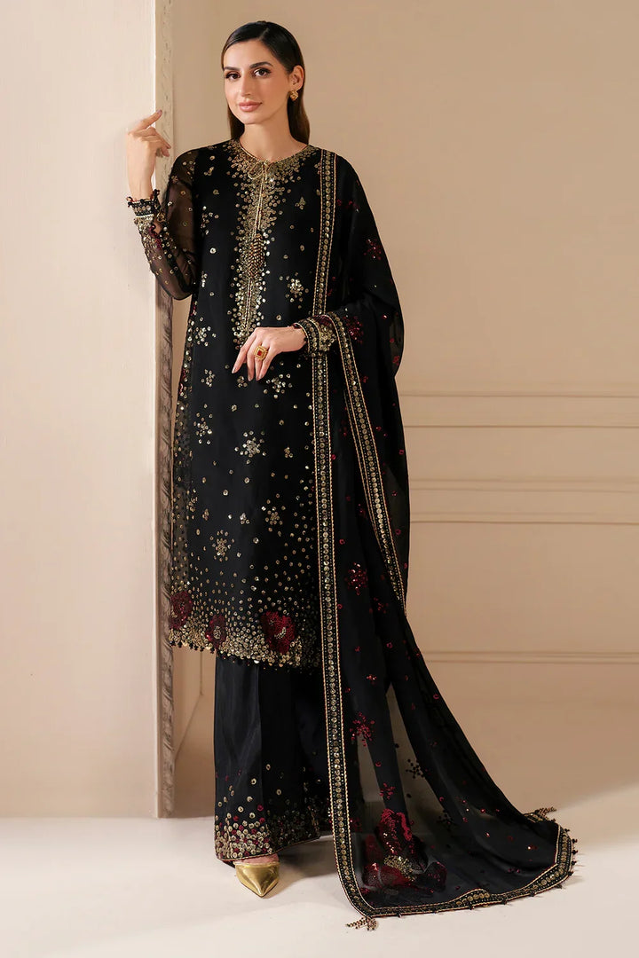 Jazmin Luxury Chiffon Embroidered 3 Pc Collection Unstitched UC - 3070 - 3 Pieces Chiffon - Zainabjees