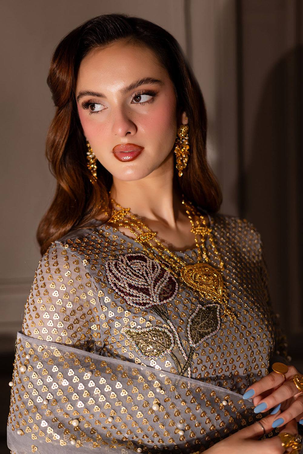 Nureh Luxury Chiffon Embroidered Unstitched Collection TW-16