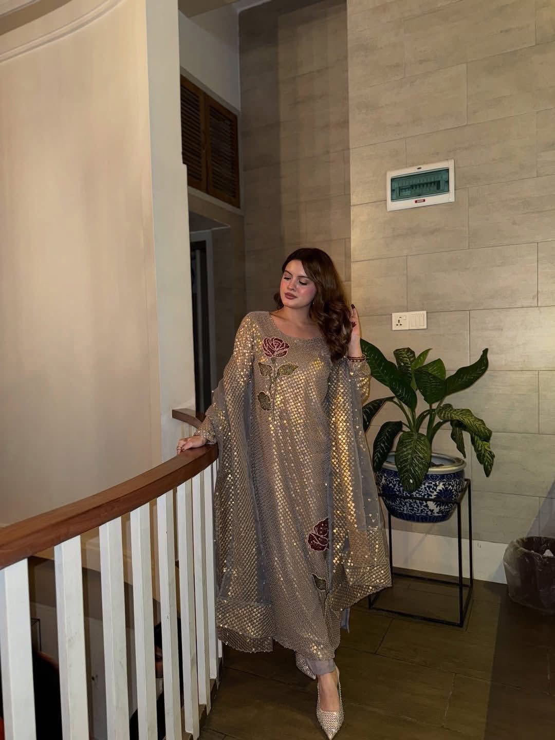 Nureh Luxury Chiffon Embroidered Unstitched Collection TW-16