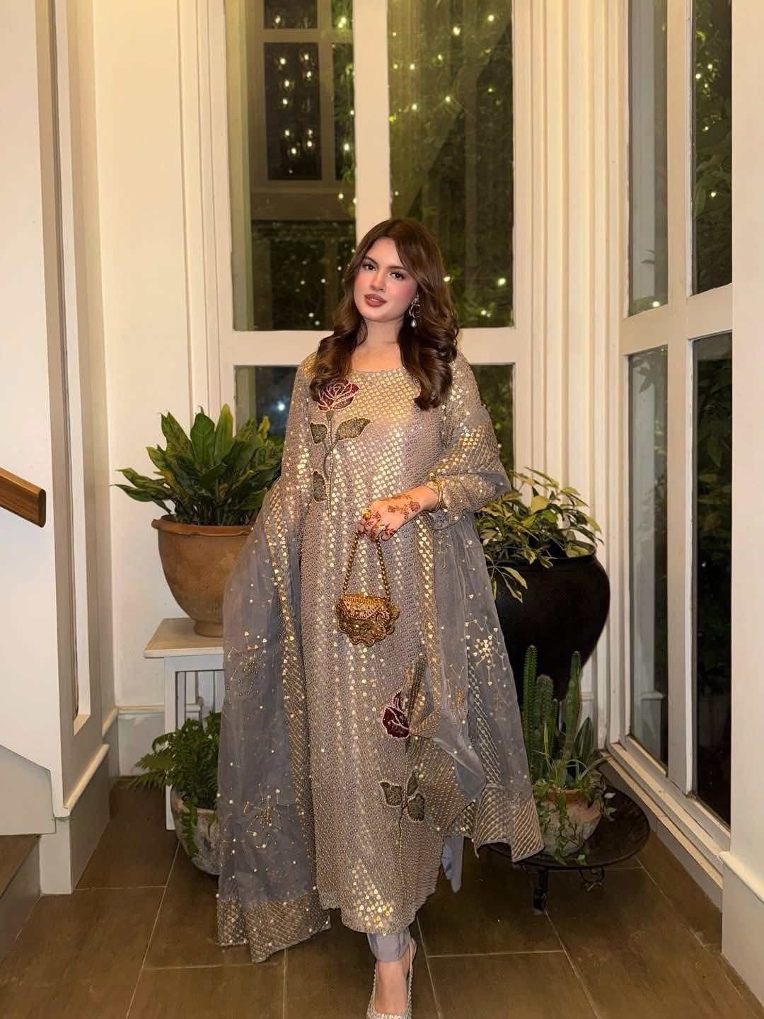 Nureh Luxury Chiffon Embroidered Unstitched Collection TW-16