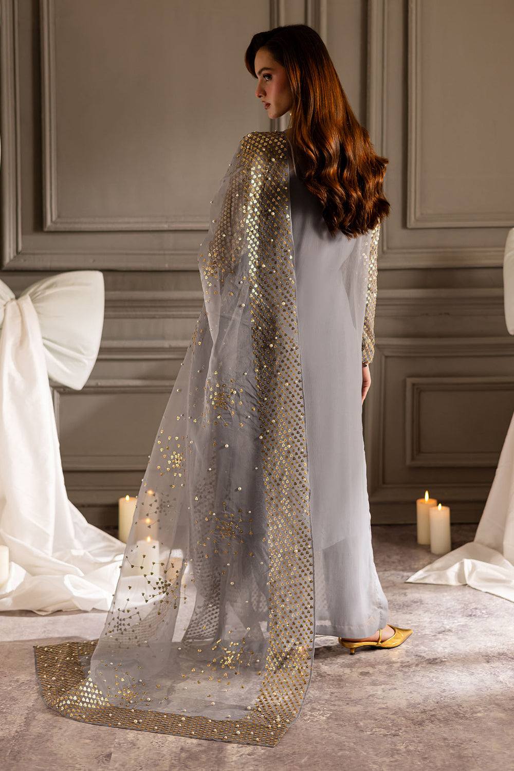 Nureh Luxury Chiffon Embroidered Unstitched Collection TW-16