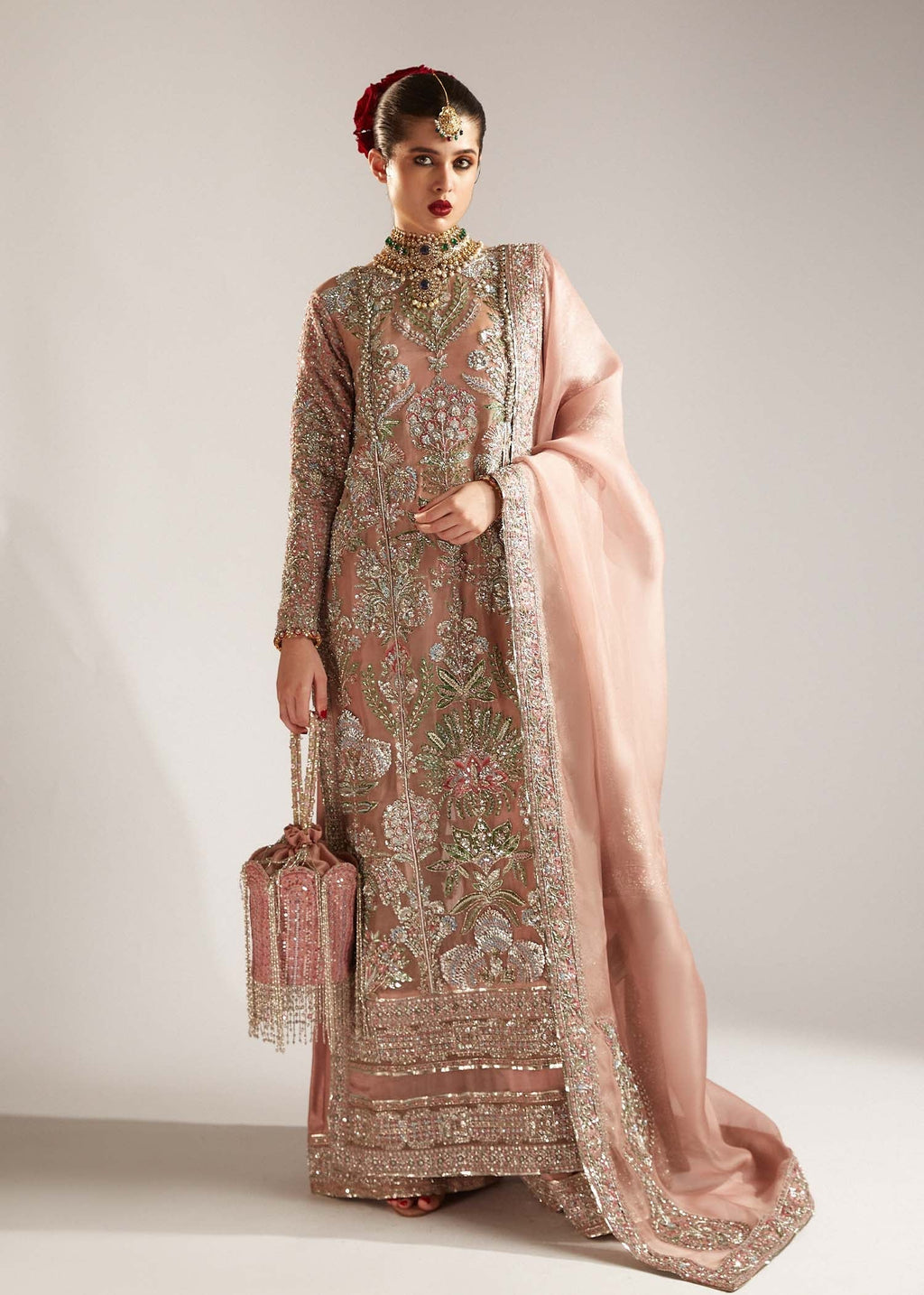 Hussain Rehar Parday ke Peechay 3 Pieces Organza Embroidered Verve