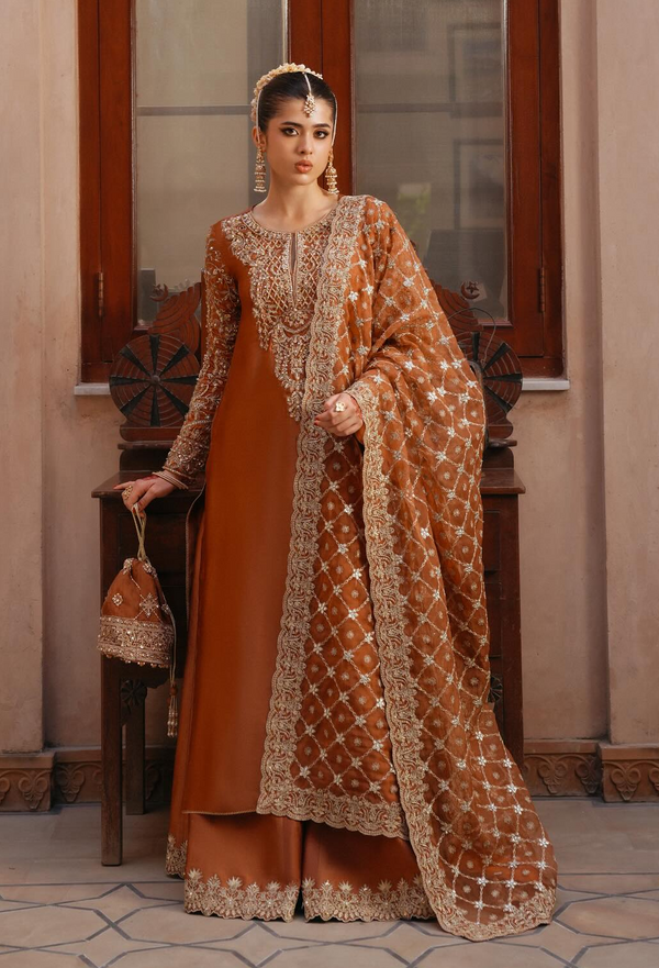 Kanwal Malik Luxury Raw Silk Hand Emblishment Collection Zulekha