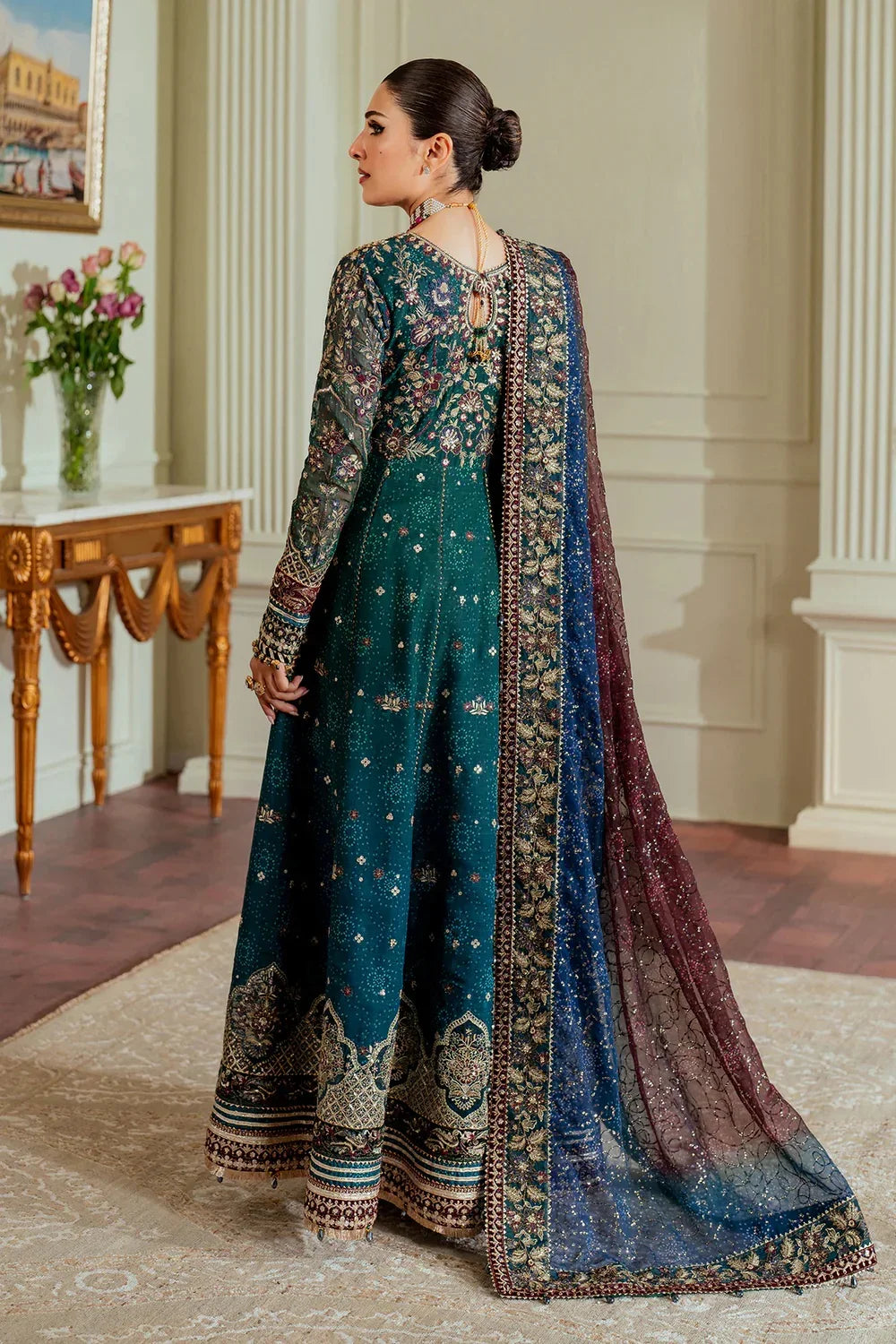 Baroque Luxury Chiffon Embroidered Unstitched  3 Piece CH13-03