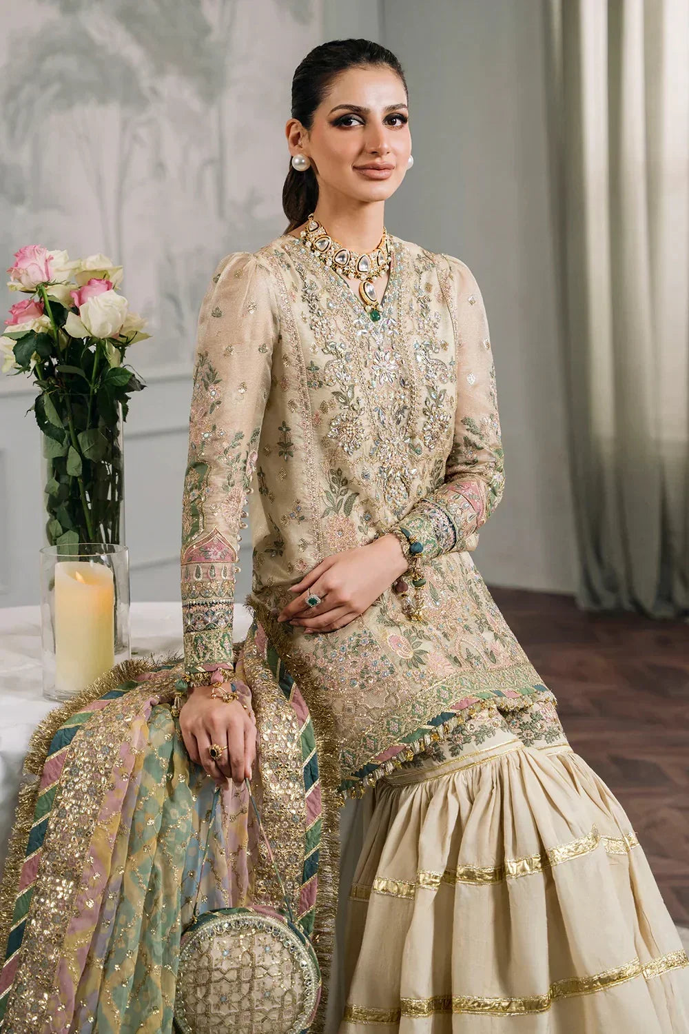 Baroque Chiffon Embroidered 3 Piece Unstitched Masuri CH12-04