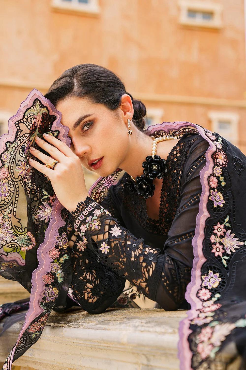 Baroque Embroidered Luxury Lawn Unstitched Suit BQU - SL12 - D06 - 3 Pieces Lawn - Zainabjees