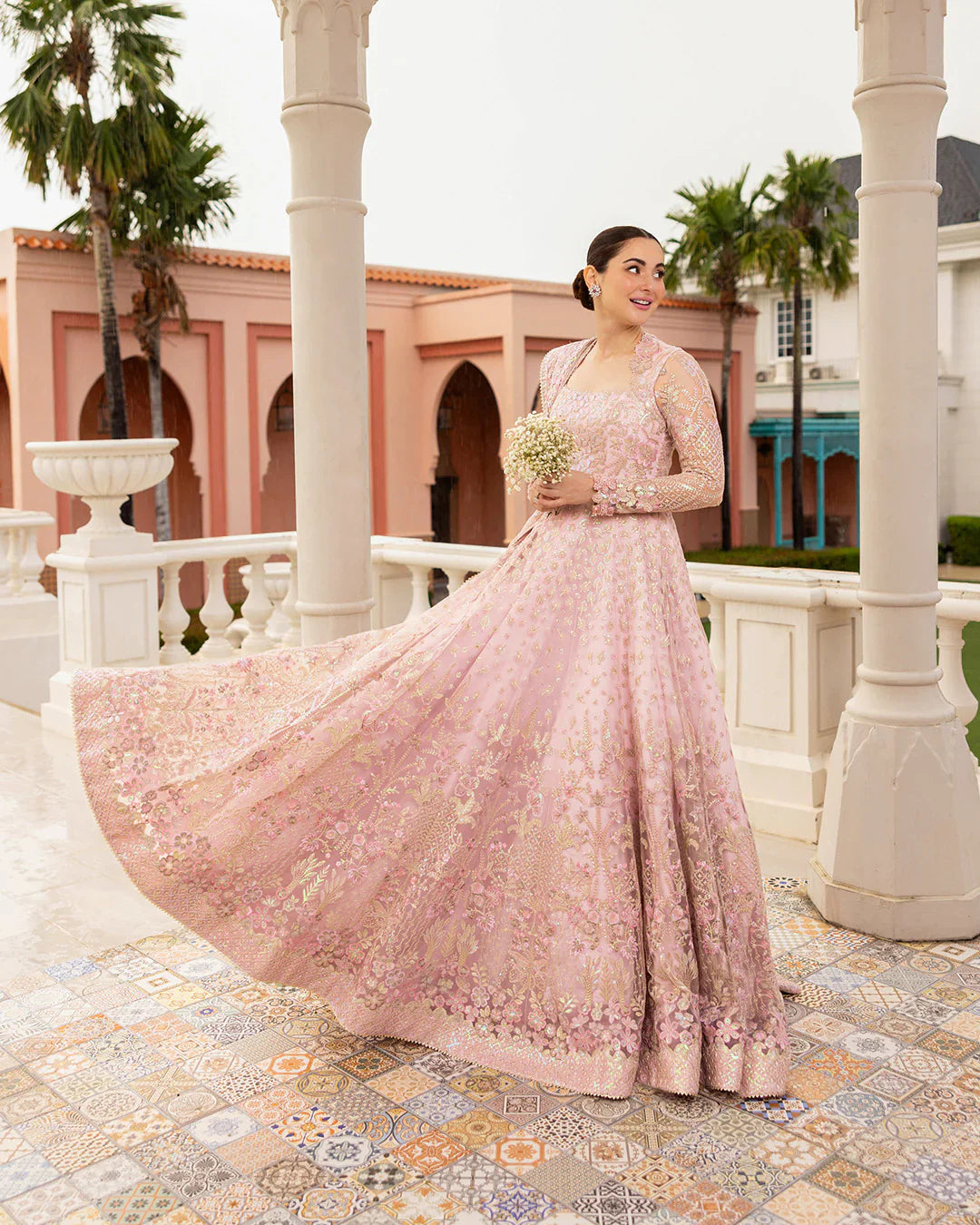 Faiza Saqlain Luxury Net Embroidered Unstitched With Hand Emblishment Ruzova-07