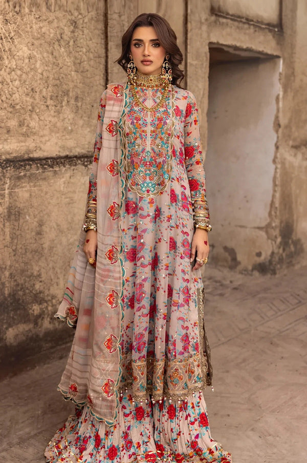 Charizma Vasal 25 - Luxury Chiffon Embroidered Unstitched 3 Piece