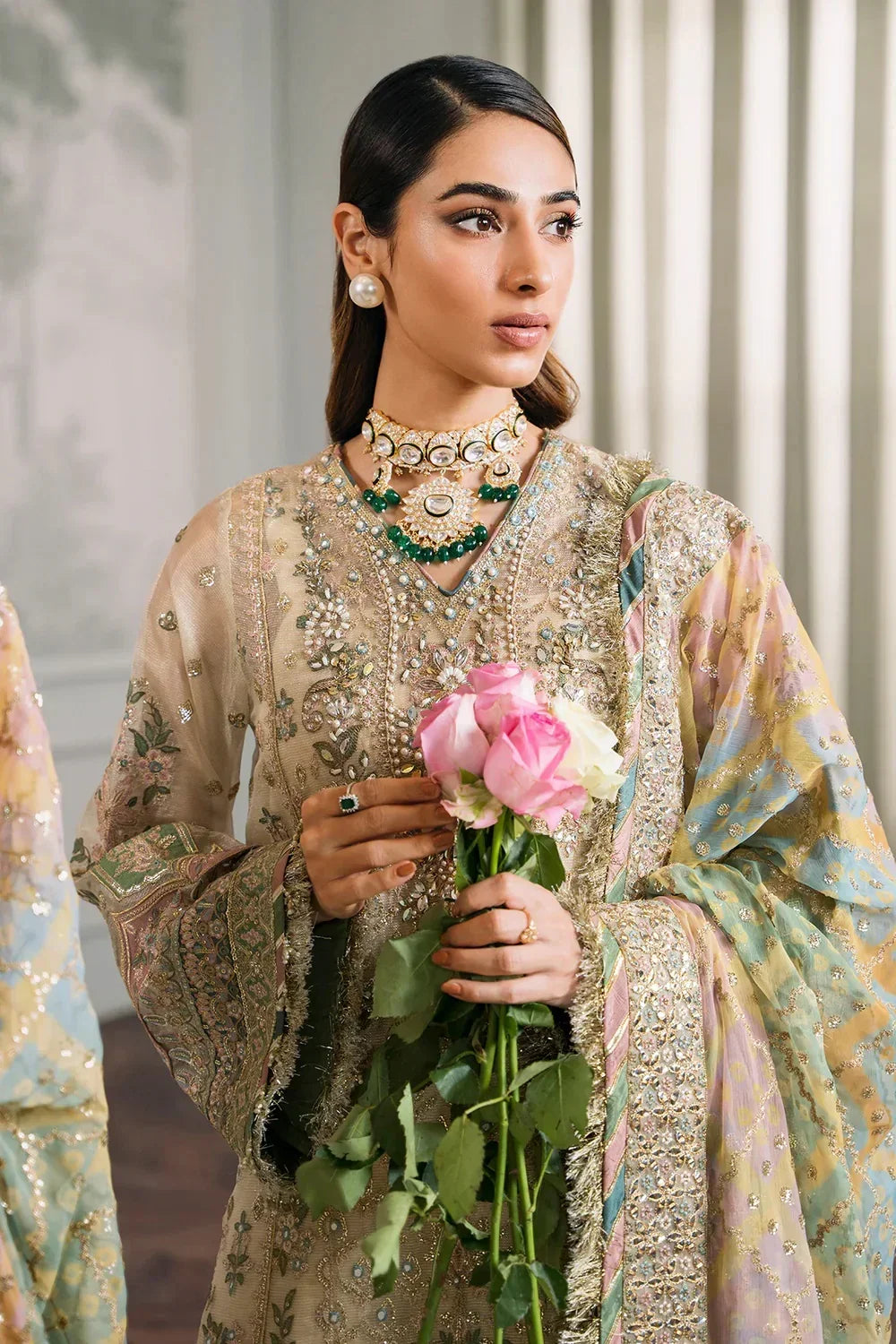 Baroque Chiffon Embroidered 3 Piece Unstitched Masuri CH12-04