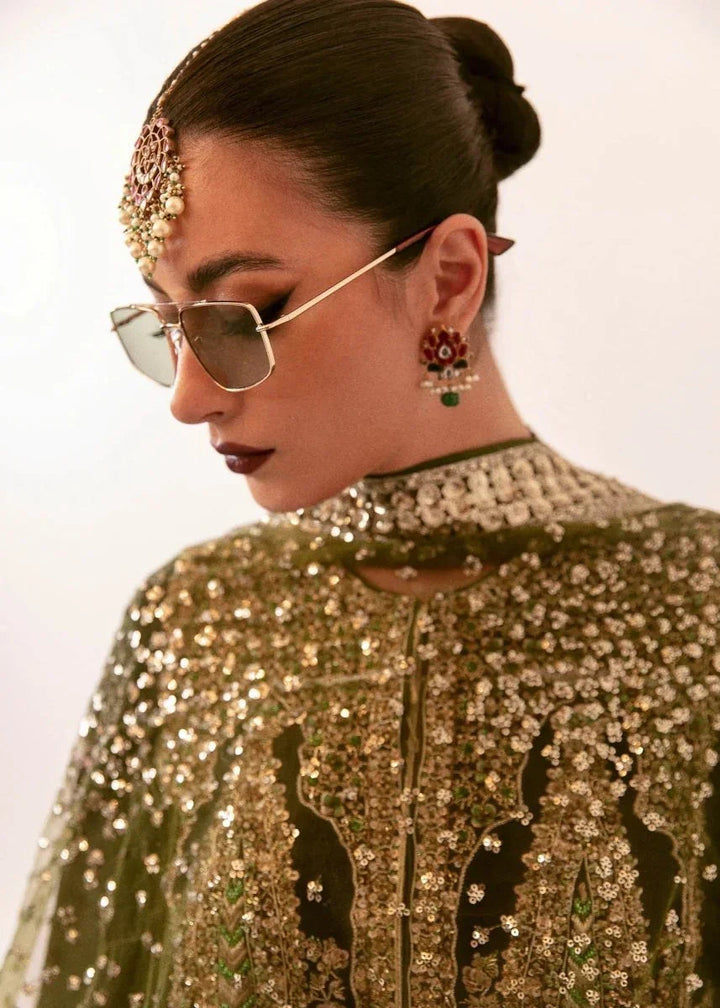 Hussain Rehar Raw Silk Hand Embroidered Unstitched 3 Piece - Darya - 3 Pieces Raw Silk - Zainabjees