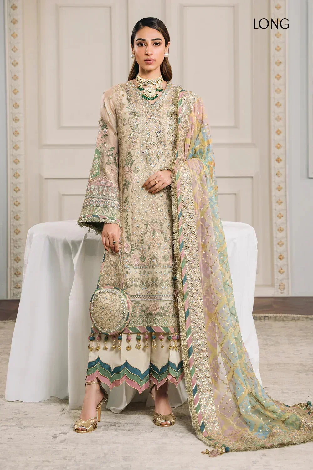 Baroque Chiffon Embroidered 3 Piece Unstitched Masuri CH12-04