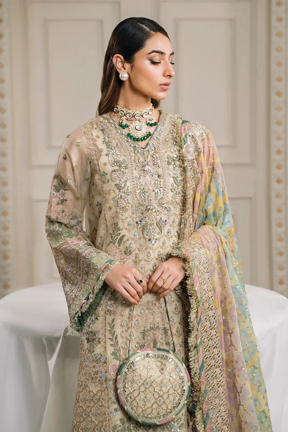 Baroque Chiffon Embroidered 3 Piece Unstitched Masuri CH12-04