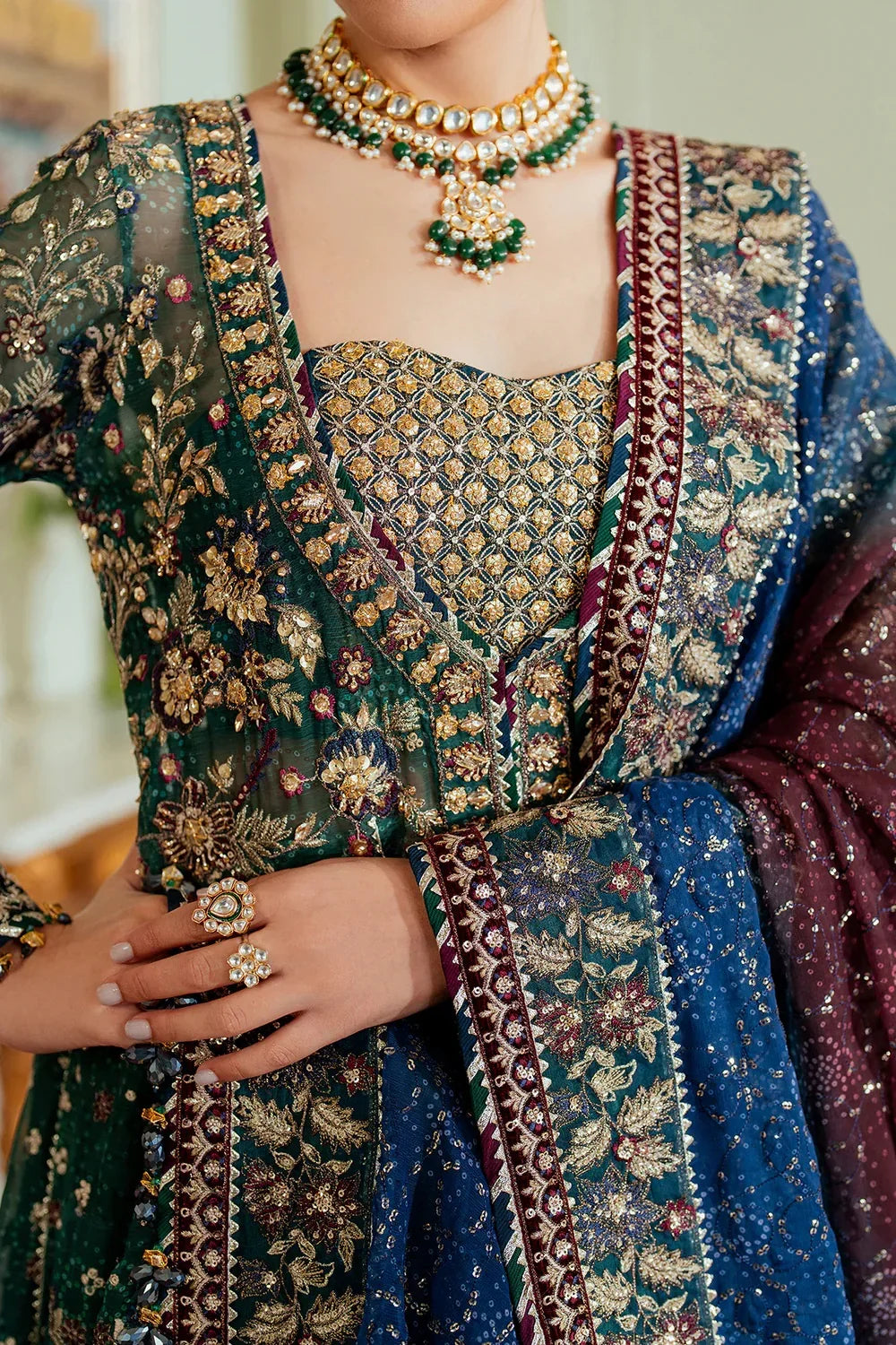 Baroque Luxury Chiffon Embroidered Unstitched  3 Piece CH13-03
