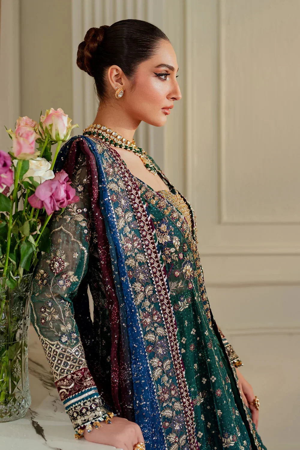 Baroque Luxury Chiffon Embroidered Unstitched  3 Piece CH13-03