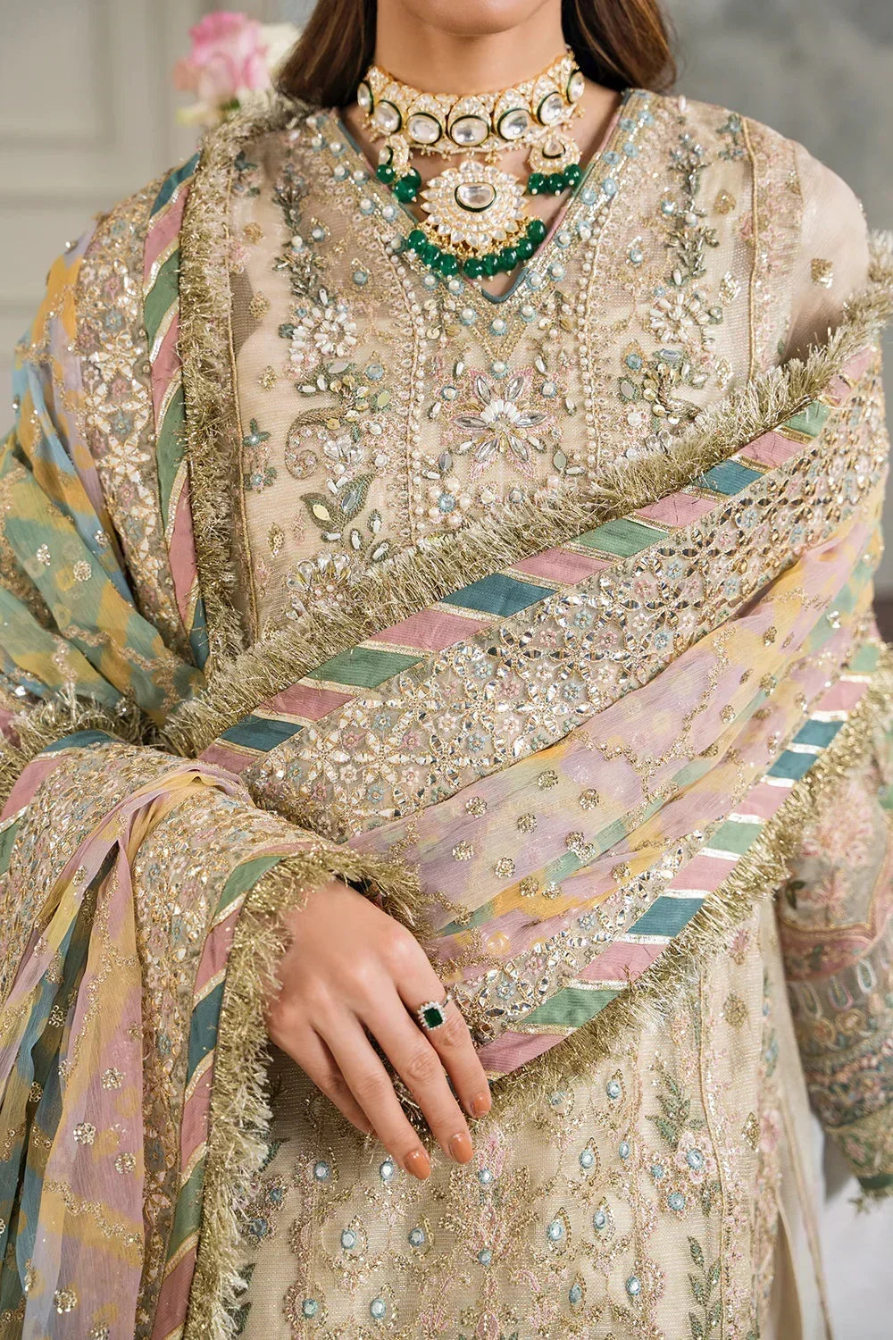 Baroque Chiffon Embroidered 3 Piece Unstitched Masuri CH12-04
