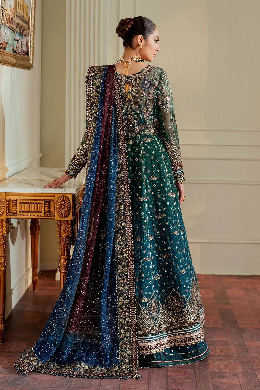 Baroque Luxury Chiffon Embroidered Unstitched  3 Piece CH13-03