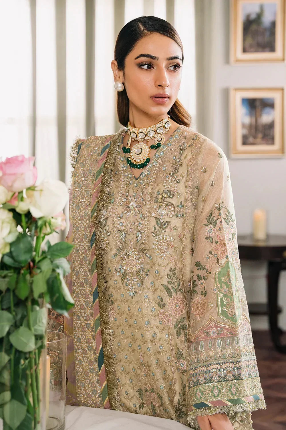 Baroque Chiffon Embroidered 3 Piece Unstitched Masuri CH12-04