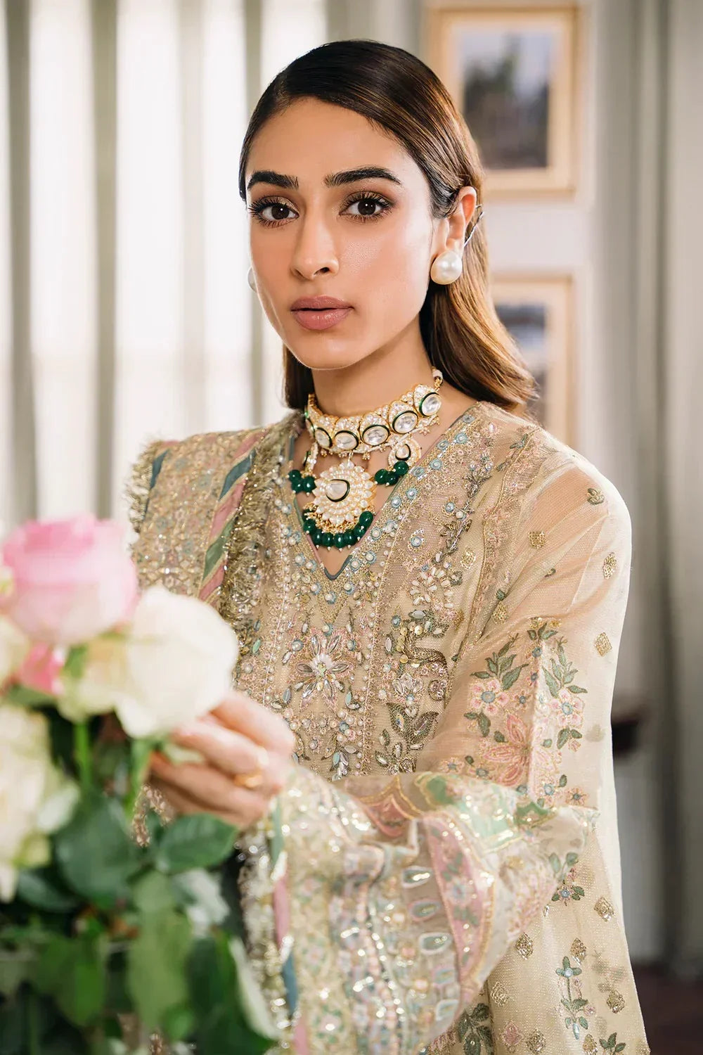 Baroque Chiffon Embroidered 3 Piece Unstitched Masuri CH12-04
