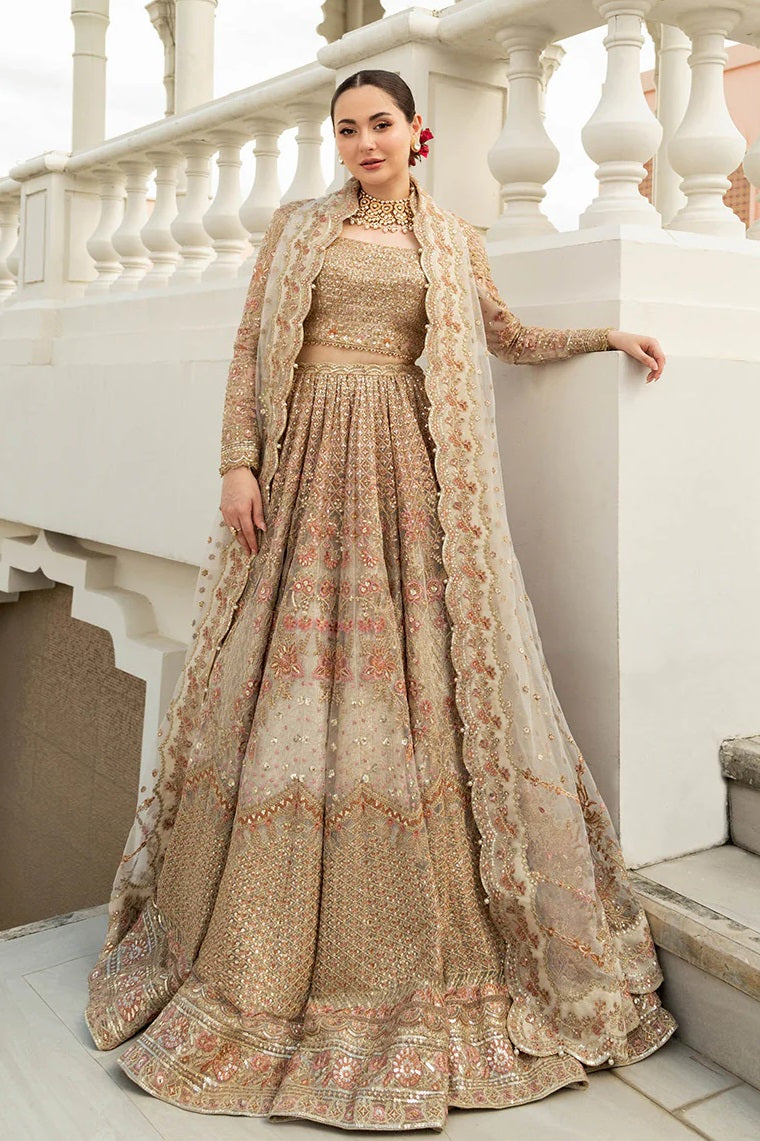 Faiza Saqlain Jemina - Luxury Net Embroidered 3 Piece Unstitched