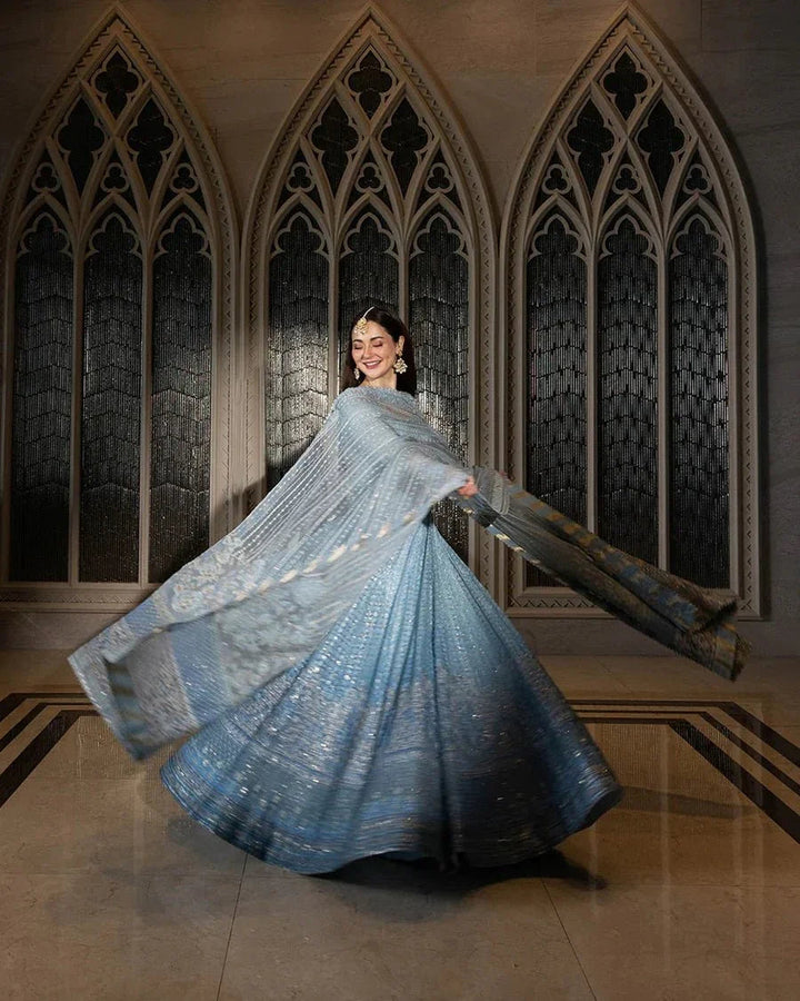 Faiza Saqlain Wedding Festive Net Embroidered Unstitched 3 Piece Miyah - 3 Pieces Net Embroidered - Zainabjees