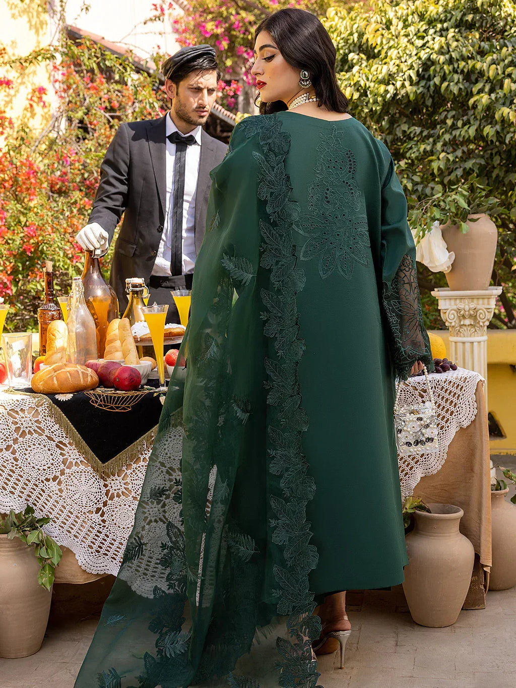 Bin Ilyas Cheri Festive Summer Luxuxry Lawn Collection 708 - B Unstitched 3 Piece - 3 Pieces Lawn - Zainabjees