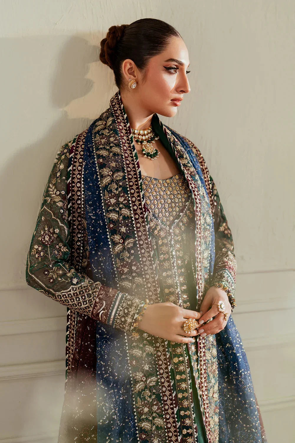 Baroque Luxury Chiffon Embroidered Unstitched  3 Piece CH13-03