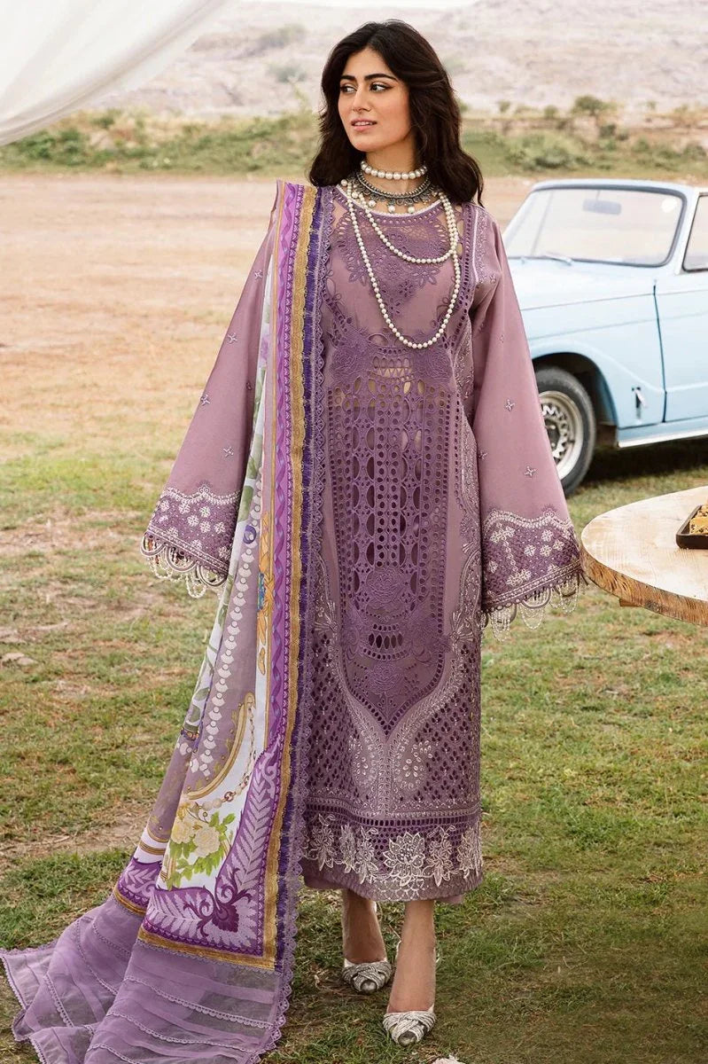Bin Ilyas Luxury Lawn Embroidered Unstitched 3 Piece 713 - A - 3 Pieces Lawn - Zainabjees