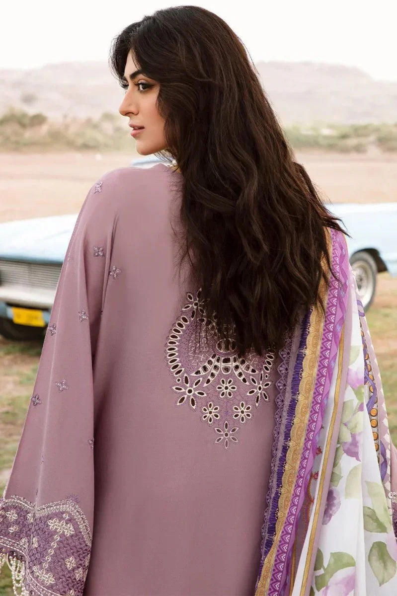 Bin Ilyas Luxury Lawn Embroidered Unstitched 3 Piece 713 - A - 3 Pieces Lawn - Zainabjees