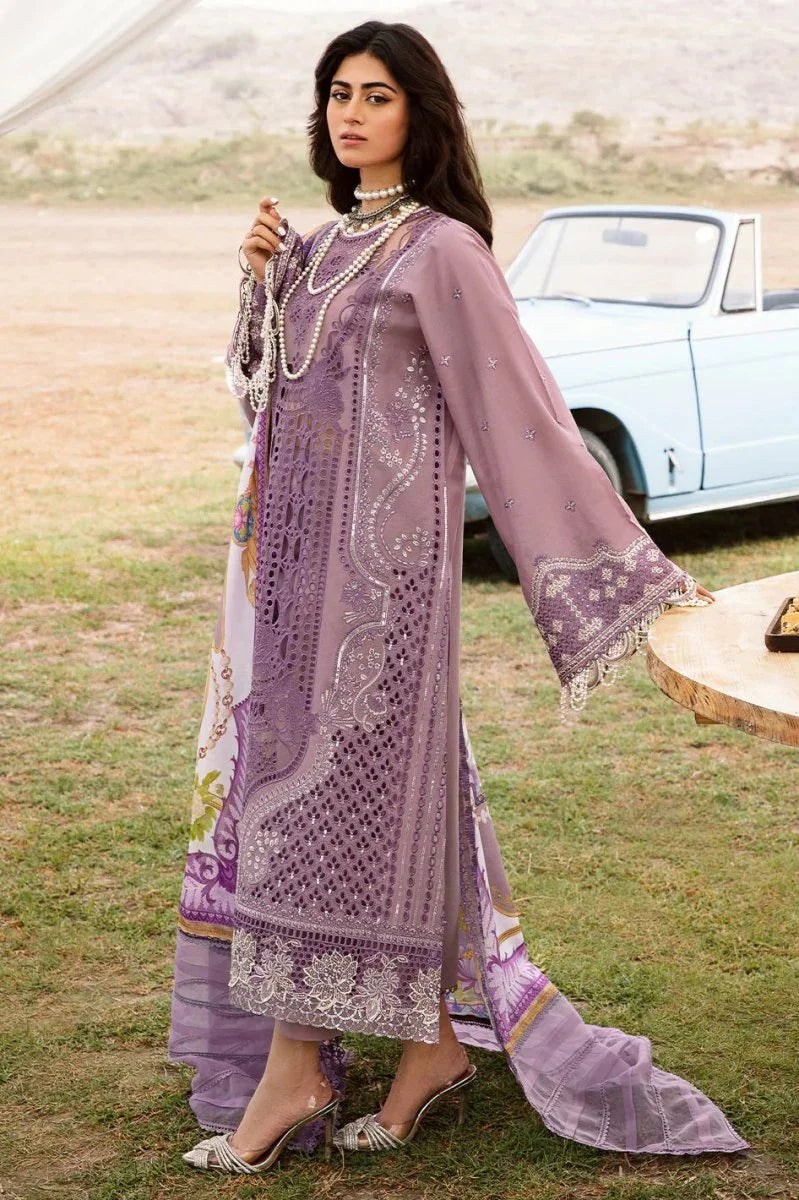 Bin Ilyas Luxury Lawn Embroidered Unstitched 3 Piece 713 - A - 3 Pieces Lawn - Zainabjees