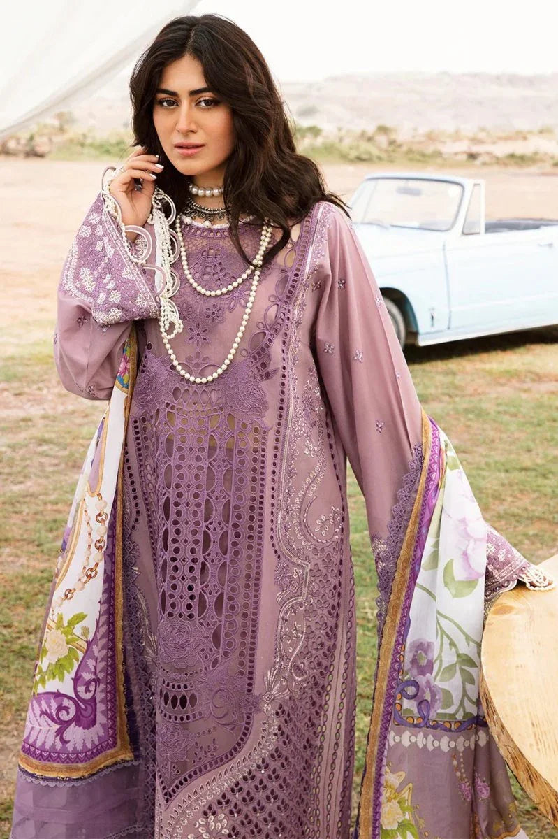 Bin Ilyas Luxury Lawn Embroidered Unstitched 3 Piece 713 - A - 3 Pieces Lawn - Zainabjees