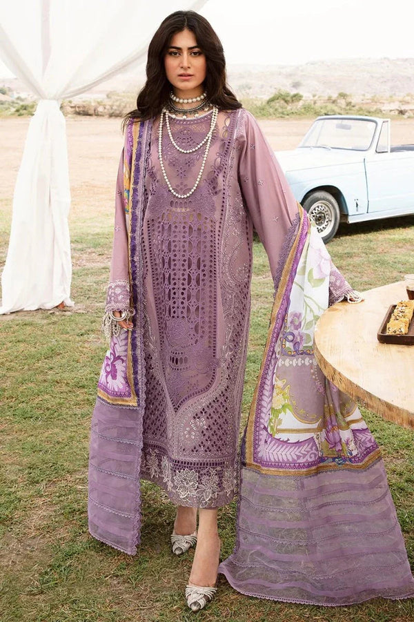 Bin Ilyas Luxury Lawn Embroidered Unstitched 3 Piece 713 - A - 3 Pieces Lawn - Zainabjees