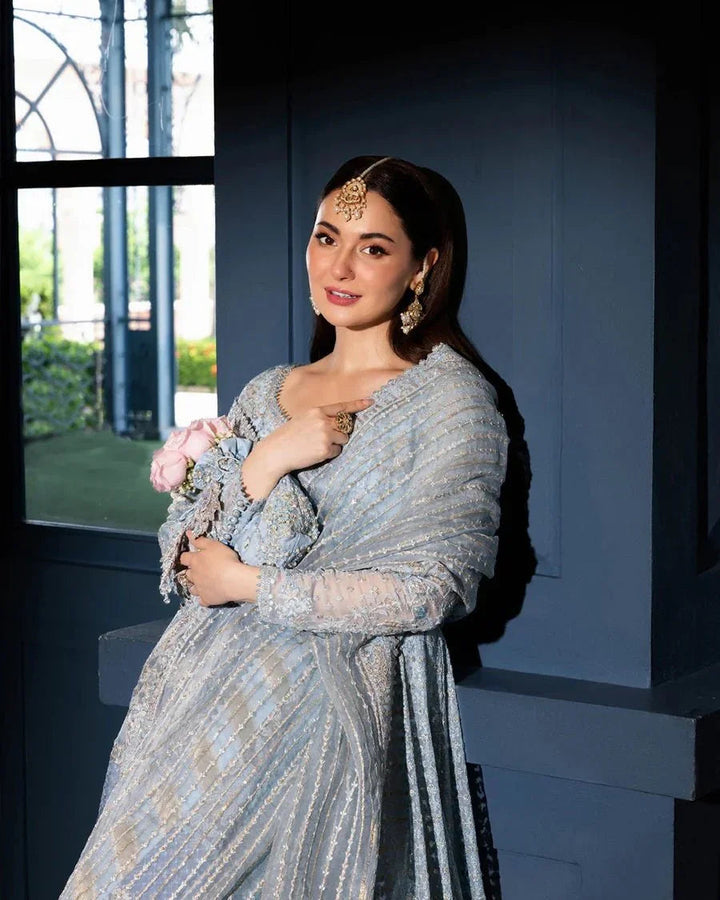 Faiza Saqlain Wedding Festive Net Embroidered Unstitched 3 Piece Miyah - 3 Pieces Net Embroidered - Zainabjees