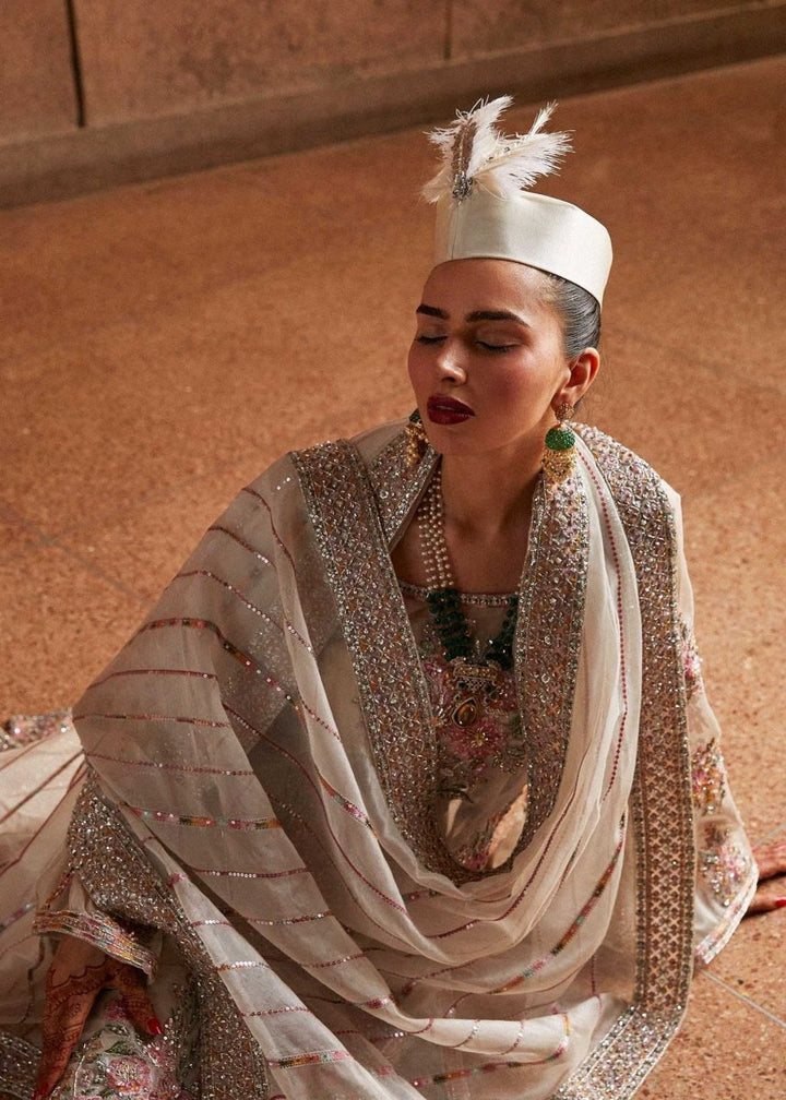 Hussain Rehar Organza Embroidered Unstitched 3 Piece Euru - 3 Pieces Organza - Zainabjees