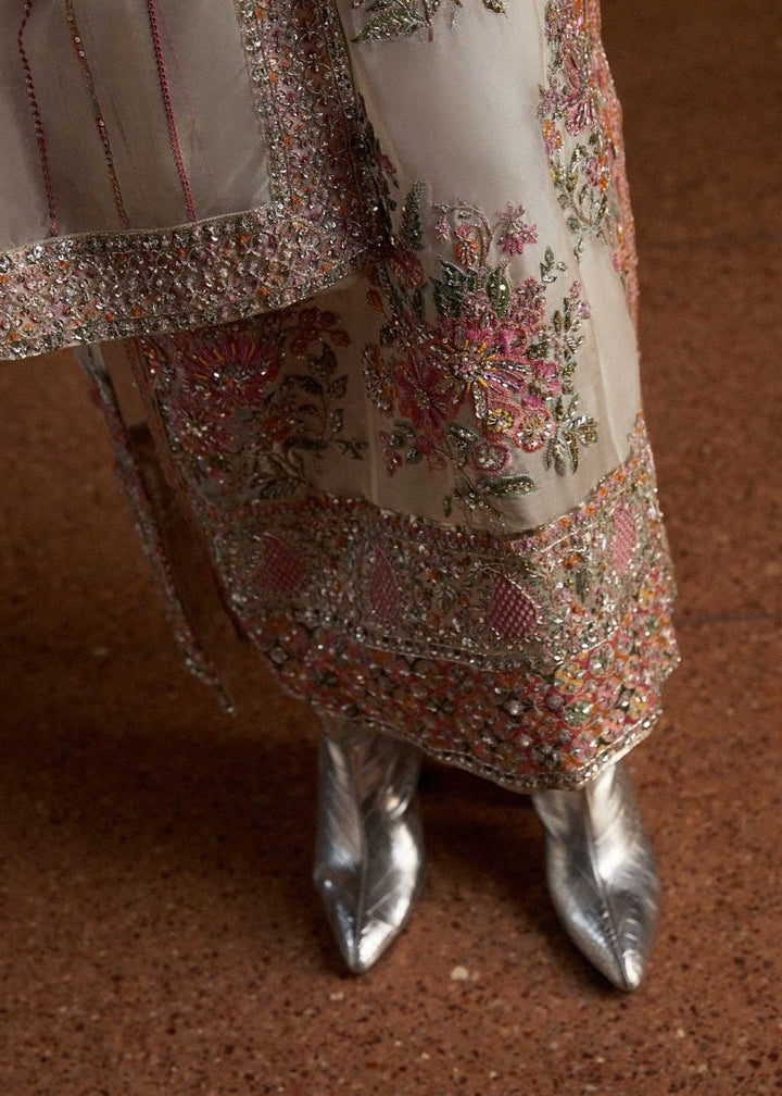 Hussain Rehar Organza Embroidered Unstitched 3 Piece Euru - 3 Pieces Organza - Zainabjees