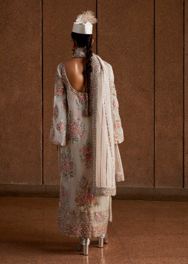 Hussain Rehar Organza Embroidered Unstitched 3 Piece Euru - 3 Pieces Organza - Zainabjees