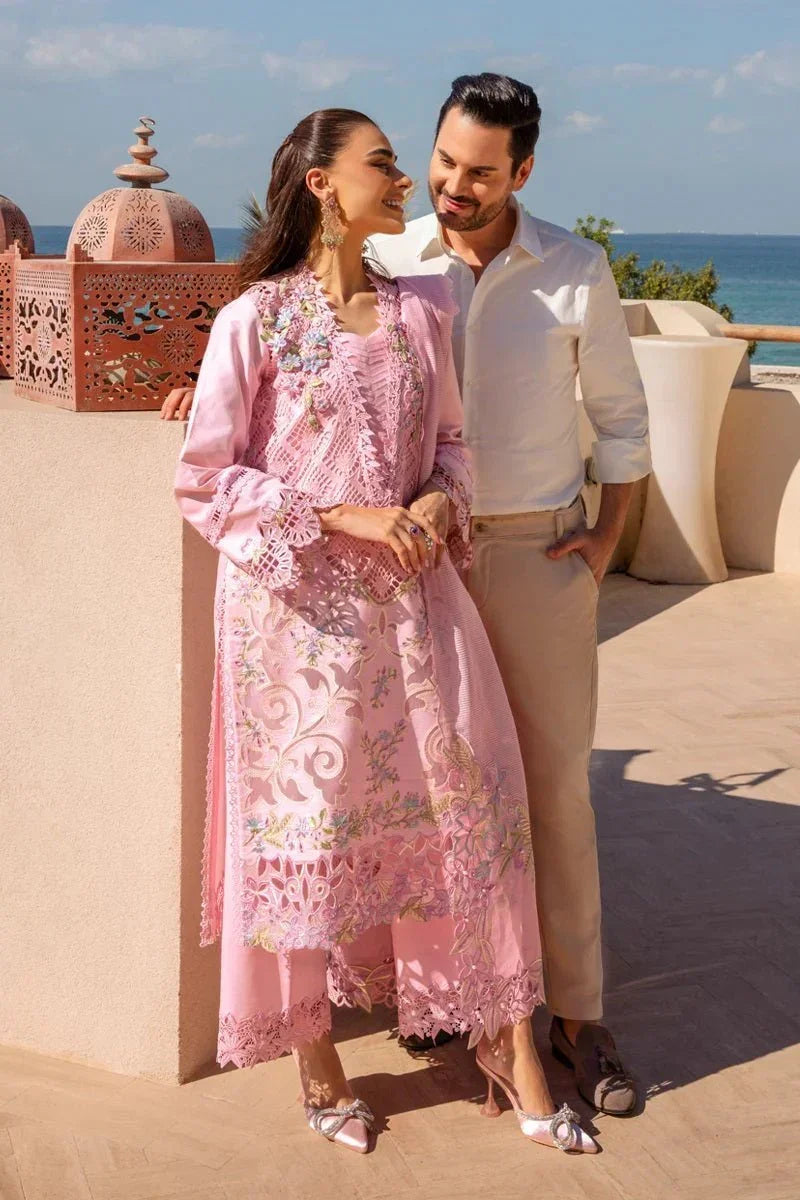 Rang Rasiya Elegant Lawn Embroidered 3 Piece Unstitched Suit Natalia - 3 Pieces Lawn - Zainabjees