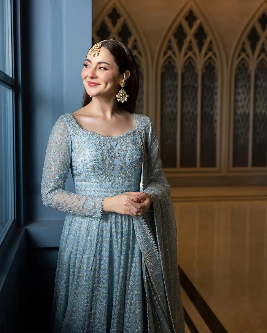 Faiza Saqlain Wedding Festive Net Embroidered Unstitched 3 Piece Miyah - 3 Pieces Net Embroidered - Zainabjees