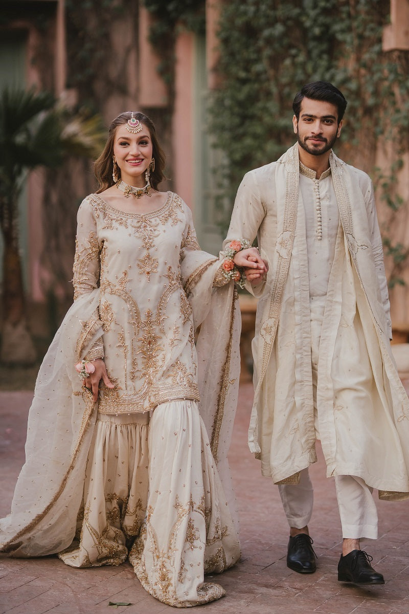 Maha Wajahat Organza Embroidered Unsticthed 3 Piece Zohra