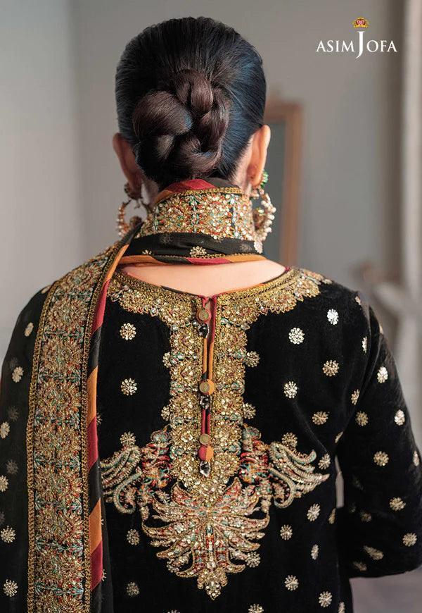 Asim Jofa - The Ayeza Edit Makhmal Royal Velvet Collection Unstitched 3 Pc - AJAM - 02 - 3 pieces Velvet - Zainabjees