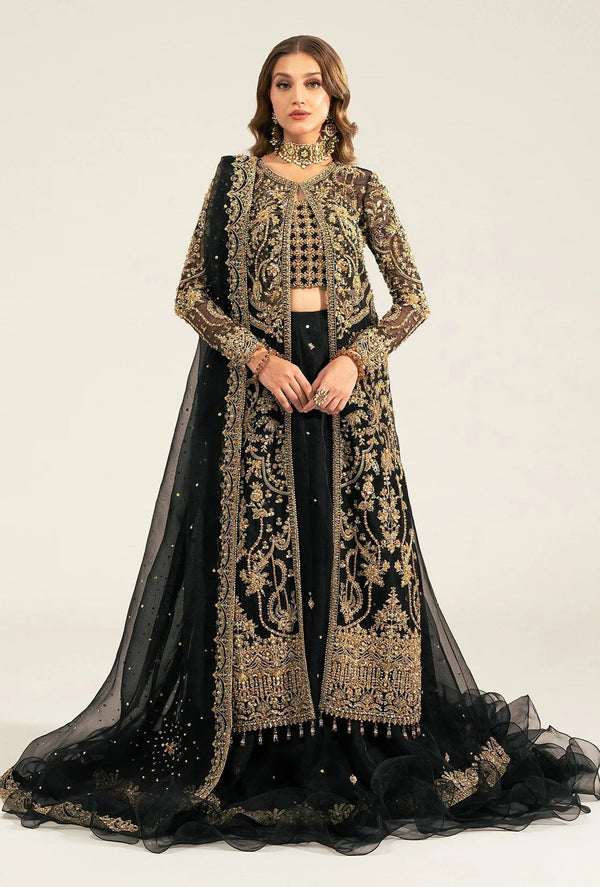 Kanwal Malik Luxury Organza Embroidered Unsticthed 3 Piece - Shahtaj