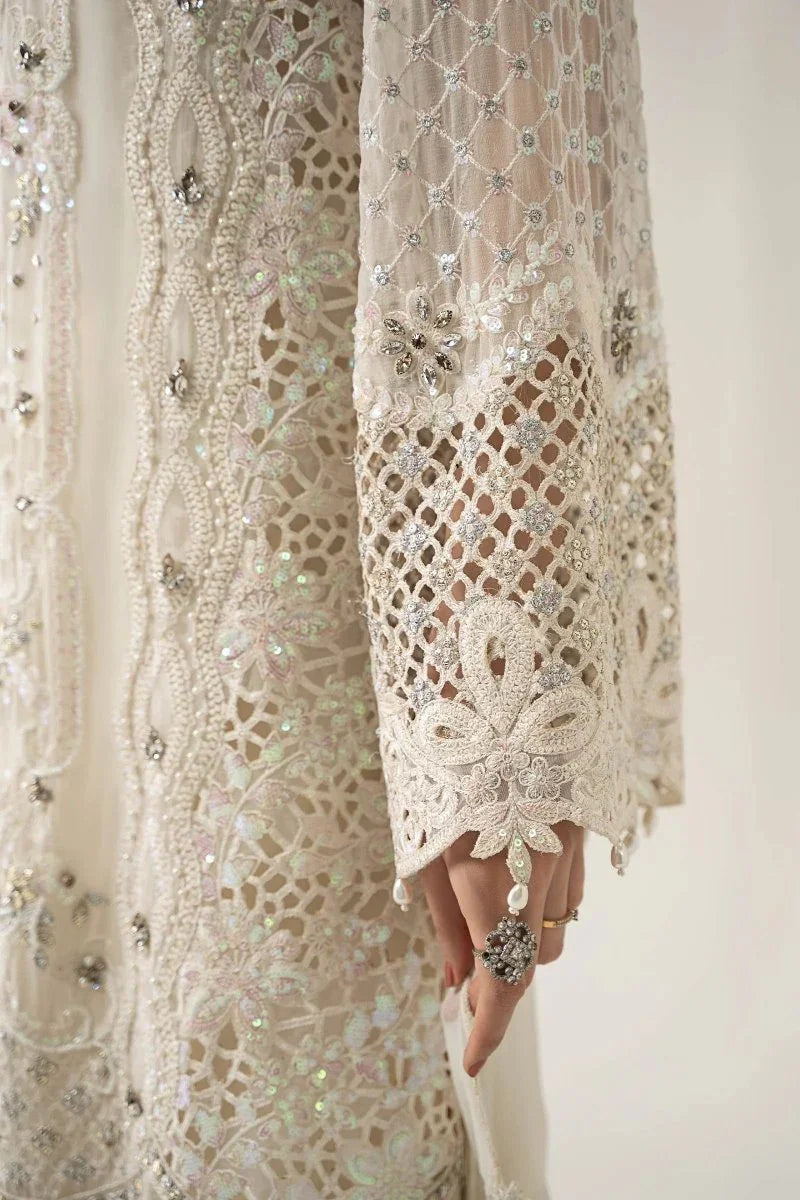 Maria B Luxury Pure Chiffon Embroidered 3 Piece Unstitched BDS - 3007 - 3 Pieces pure Chiffon - Zainabjees