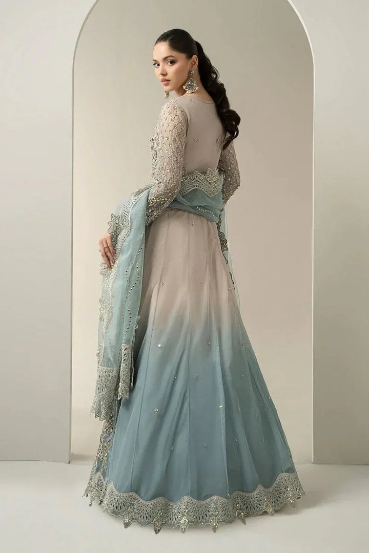 Maria.B Luxury Net Embroidered Unstitched 3 Piece BDS - 3002 - 3 Pieces Net Embroidered - Zainabjees