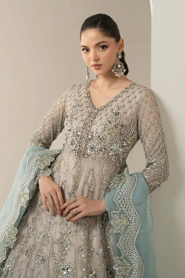 Maria.B Luxury Net Embroidered Unstitched 3 Piece BDS - 3002 - 3 Pieces Net Embroidered - Zainabjees