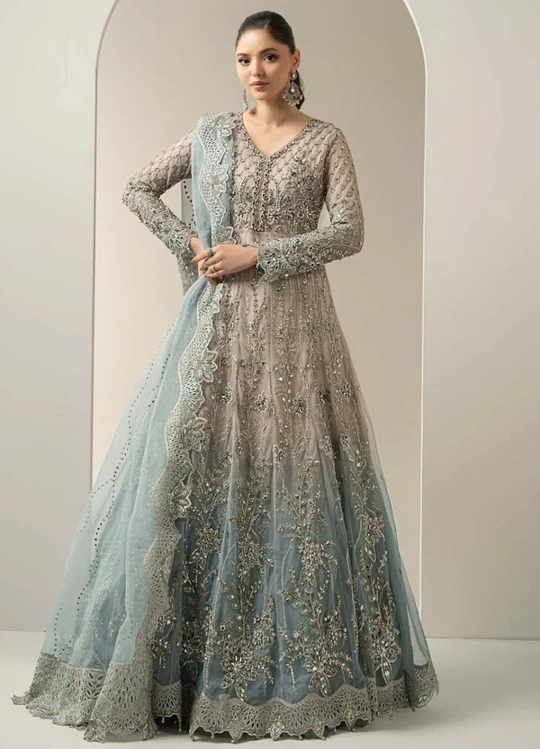 Maria.B Luxury Net Embroidered Unstitched 3 Piece BDS - 3002 - 3 Pieces Net Embroidered - Zainabjees