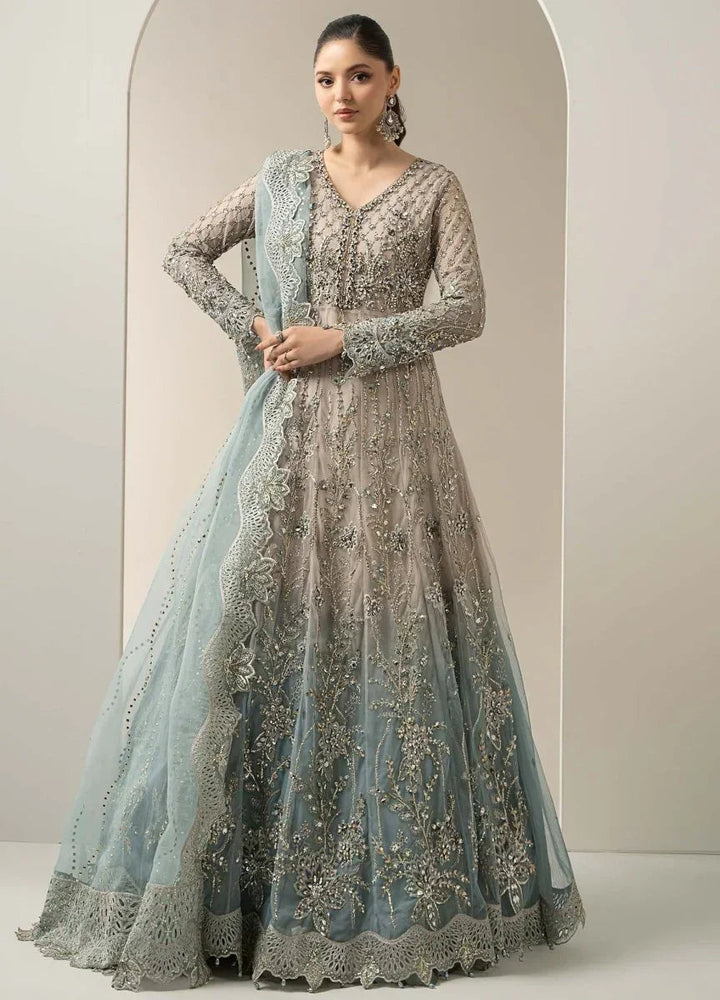 Maria.B Luxury Net Embroidered Unstitched 3 Piece BDS - 3002 - 3 Pieces Net Embroidered - Zainabjees