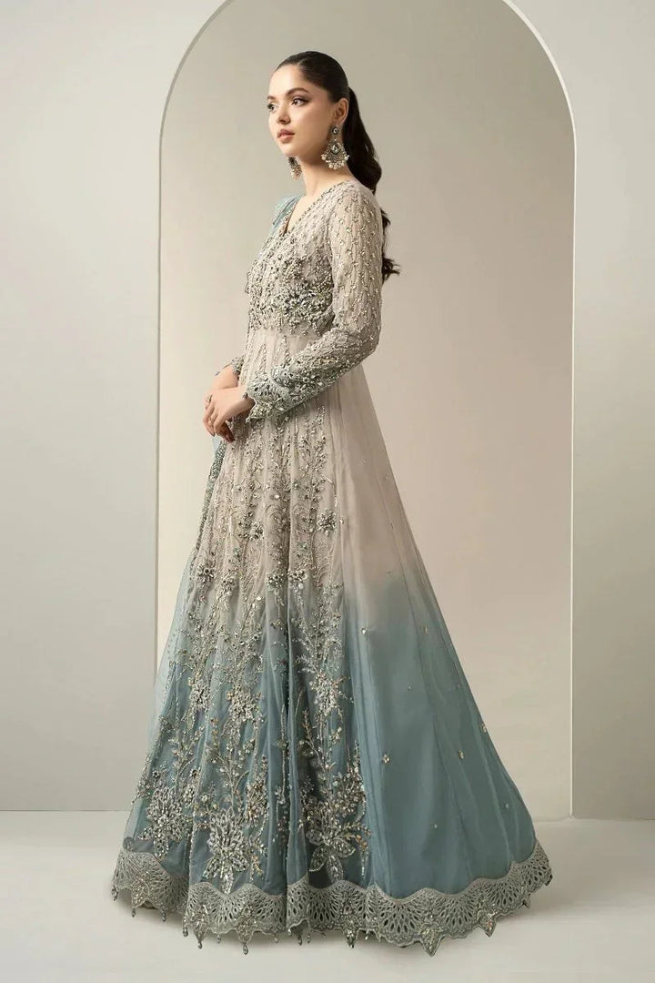 Maria.B Luxury Net Embroidered Unstitched 3 Piece BDS - 3002 - 3 Pieces Net Embroidered - Zainabjees