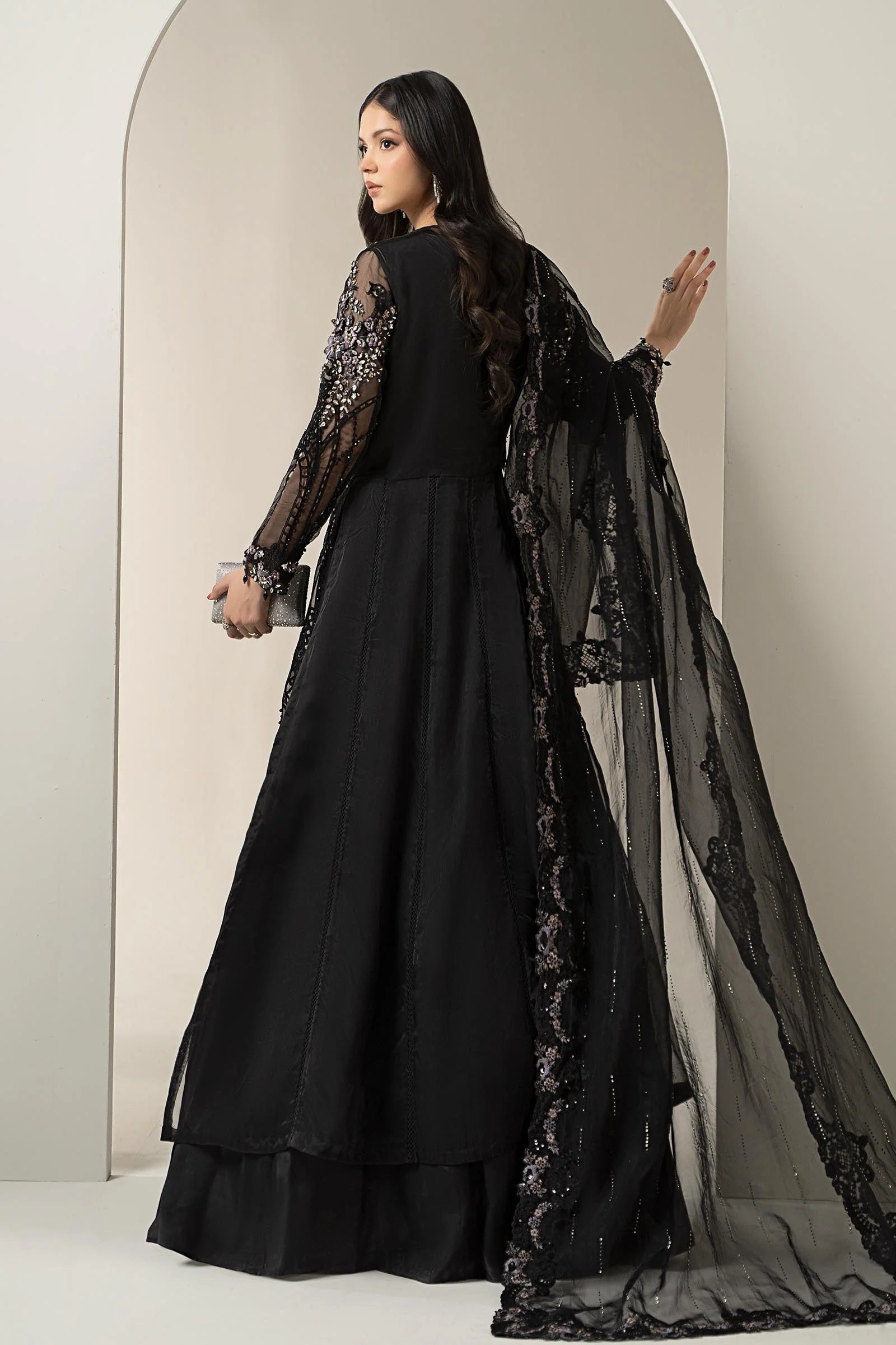 Maria.B Luxury Net Embroidered 3 Piece Unstitched - BDS-3004