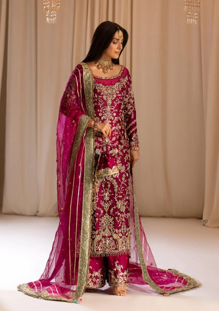 Tabya New Arrival Wedding Collection Hand Embroidered Raw Silk Unstitched TABEER - 3 Pieces Raw Silk - Zainabjees