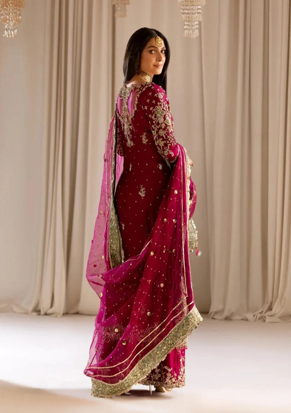 Tabya New Arrival Wedding Collection Hand Embroidered Raw Silk Unstitched TABEER - 3 Pieces Raw Silk - Zainabjees