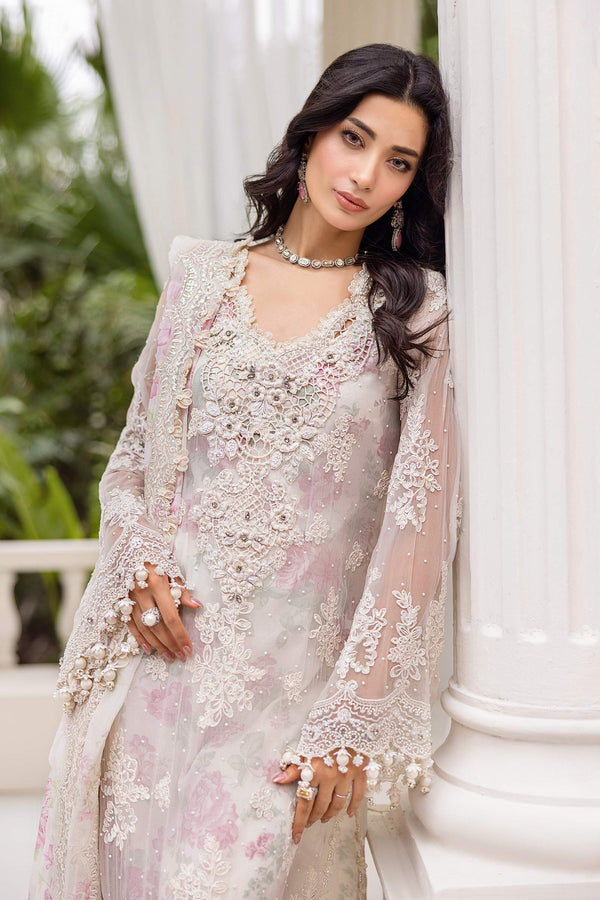 Maria.B Wedding Festive Pure Chiffon Embroidered Collection MPC-25-101